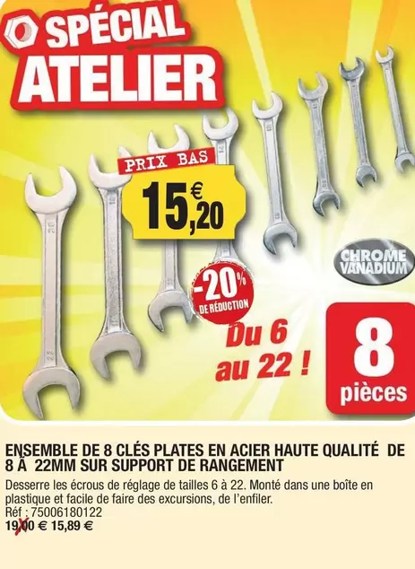 Chrome Vanadum offre à 15,2€ sur Outiror