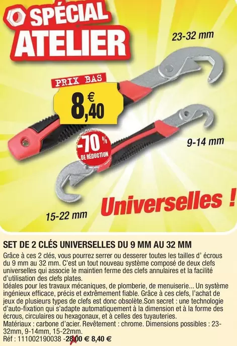 15-22 Mm offre à 8,4€ sur Outiror