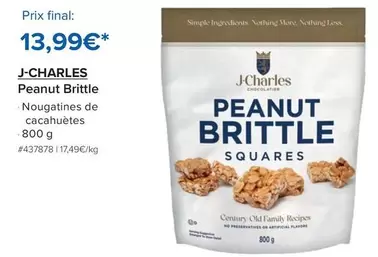 J-Charles - Peanut Brittle offre à 13,99€ sur Costco