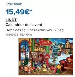 Lindt - Calendrier De L'avent offre à 15,49€ sur Costco