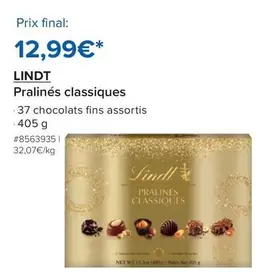 Lindt - Pralinés Classiques offre à 12,99€ sur Costco