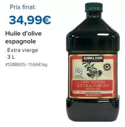 Kirkland - Huile D'olive Espagnole offre à 34,99€ sur Costco