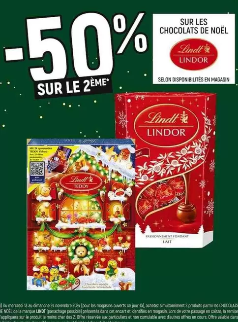 Lindt - Chocolats De Noël offre sur Casino Shop