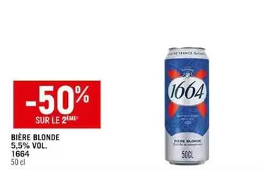 1664 - Biere Blonde 5.5% Vol. offre sur Casino Shop