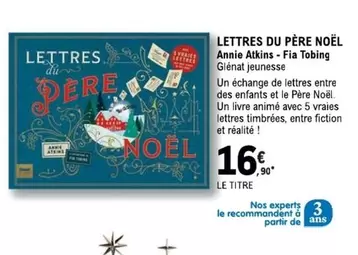 Glénat Jeunesse - Lettres Du Père Noël offre à 16,9€ sur E.Leclerc Espace Culturel