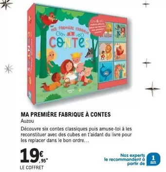 Auzou - Ma Première Fabrique À Contes offre à 19,95€ sur E.Leclerc Espace Culturel