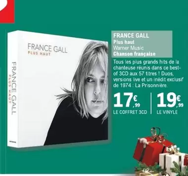 TOUS - France Gall offre à 17,99€ sur E.Leclerc Espace Culturel