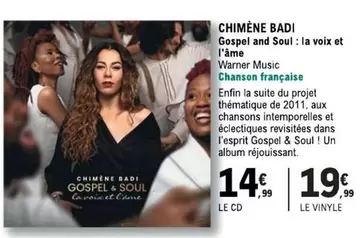 Chimene Badi offre à 14,99€ sur E.Leclerc Espace Culturel