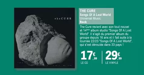 The Cure offre à 29,99€ sur E.Leclerc Espace Culturel