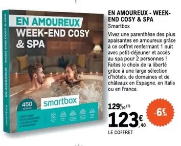 Smartbox - Week-end Cosy & Spa offre à 123,4€ sur E.Leclerc Espace Culturel