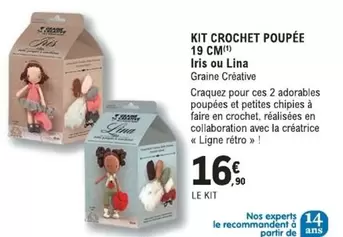 Linia - Kit Crochet Poupée 19 Cm offre à 16,9€ sur E.Leclerc Espace Culturel