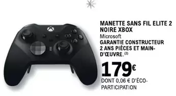 Elite - Manette Sans Fil  2 Noire offre à 179€ sur E.Leclerc Espace Culturel