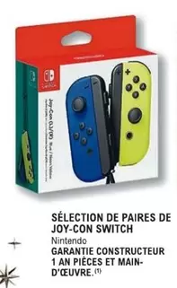 Nintendo - Sélection De Paires De Joy-con Switch offre sur E.Leclerc Espace Culturel