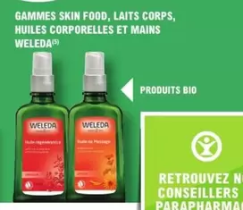 Weleda - Gammes Skin Food, Laits Corps, Huiles Corporelles Et Mains offre sur E.Leclerc Parapharmacie