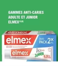 Elmex -  Gammes Anti-caries Adulte Et Junior offre sur E.Leclerc Parapharmacie