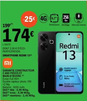 Écran - Redmi 13 offre à 174€ sur E.Leclerc