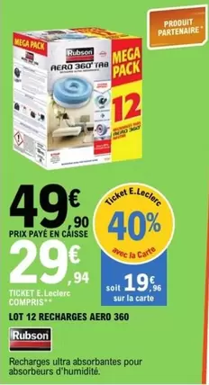 E.Leclerc - Lot 12 Recharges Aero 360 offre à 29,94€ sur E.Leclerc