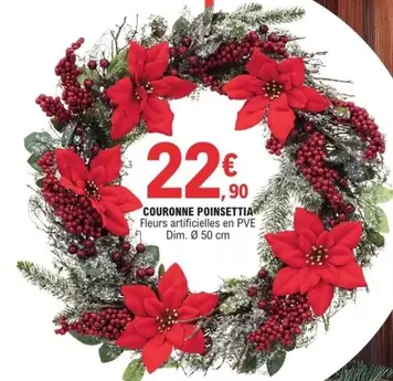 Dim - Couronne Poinsettia offre à 22,9€ sur E.Leclerc