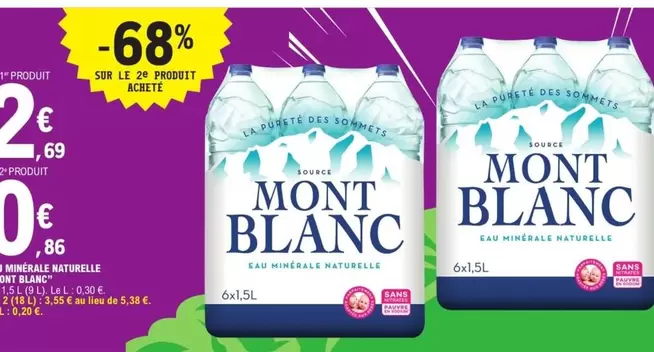 Mont blanc - Minerale Naturelle offre à 2,69€ sur E.Leclerc