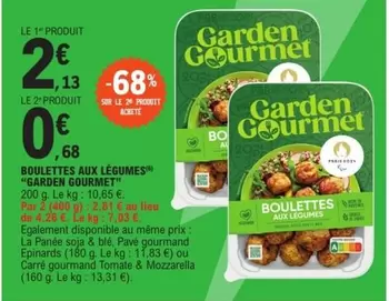 Garden Gourmet - Boulettes Aux Légumes offre à 2,13€ sur E.Leclerc