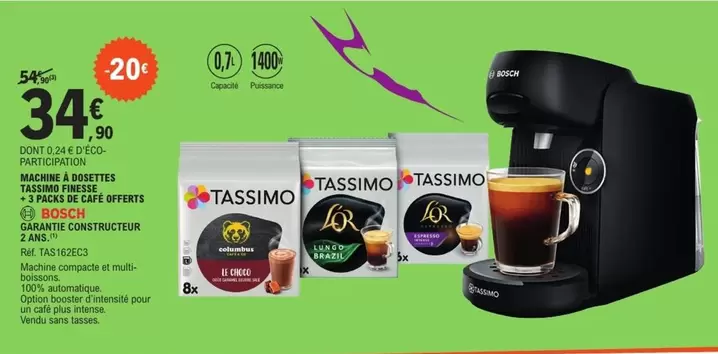 Tassimo - Lave-vaisselle "vaisselle" offre à 34,9€ sur E.Leclerc