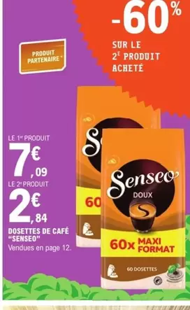 Senseo - Dosettes De Café offre à 7,09€ sur E.Leclerc Express