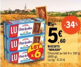 Lu - Mikado Biscuits offre à 5,6€ sur E.Leclerc Express