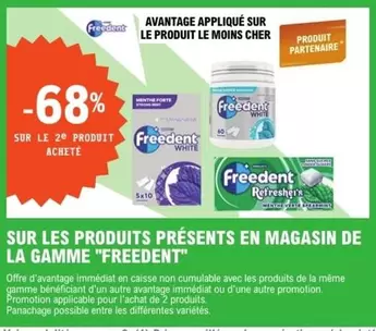 Freedent - Sur Les Produits Présents En Magasin De La Gamme offre sur E.Leclerc Express