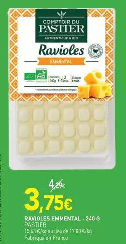 Ravioles Emmental offre à 3,75€ sur NaturéO