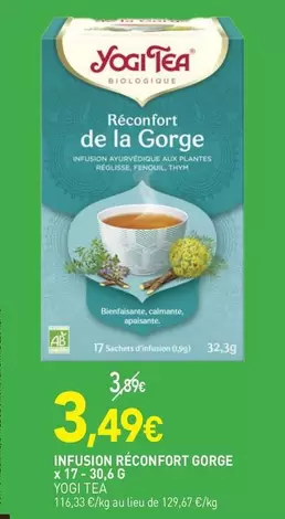 Infusion Réconfort Gorge offre à 3,49€ sur NaturéO