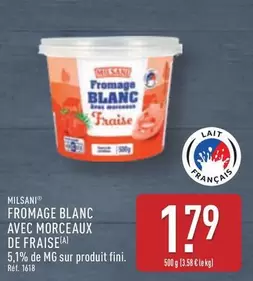 Milsani - Fromage Blanc Avec Morceaux De Fraise offre à 1,79€ sur Aldi