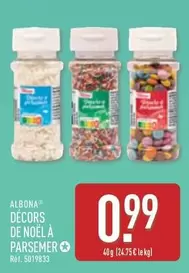 Albona - Decors De Noel A Parsemer offre à 0,99€ sur Aldi