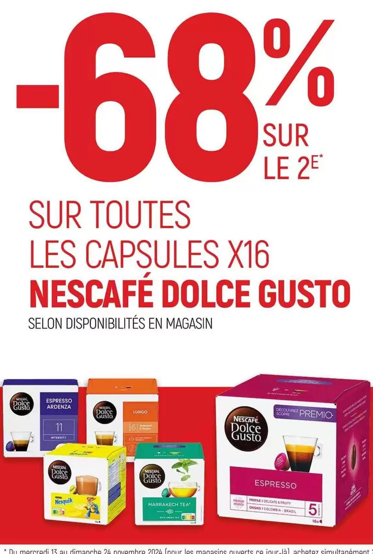 Nescafé - Capsules X16 offre sur Spar Supermarché