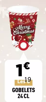 Gobelets 24 Cl offre à 1€ sur Centrakor