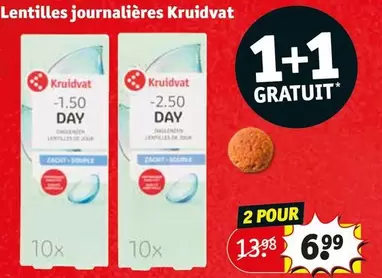 Lentilles Journalières offre à 6,99€ sur Kruidvat