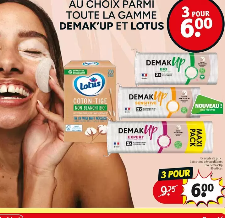 Lotus - Au Choix Parmi Toute La Gamme Demak'up Et offre à 6€ sur Kruidvat