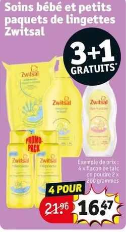 Promo - Soins Bébé Et Petits Paquets De Lingettes offre à 16,47€ sur Kruidvat