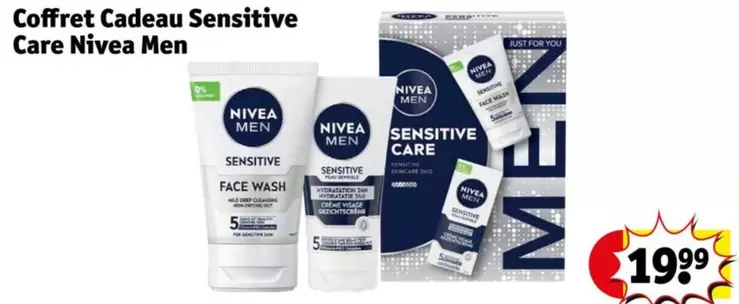 Nivea - Coffret Cadeau Sensitive Care  Men offre à 19,99€ sur Kruidvat