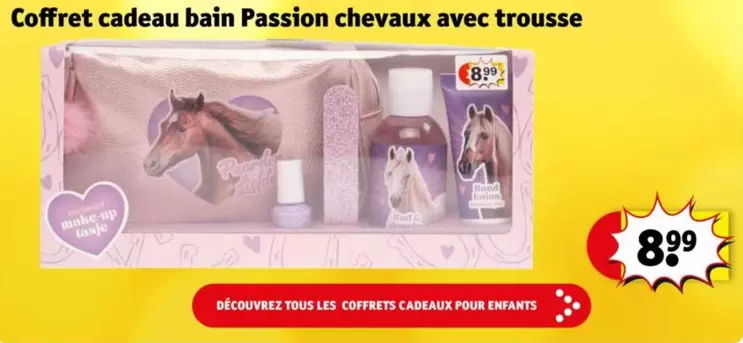 TOUS - Coffret Cadeau Bain Passion Chevaux Avec Trousse offre à 8,99€ sur Kruidvat