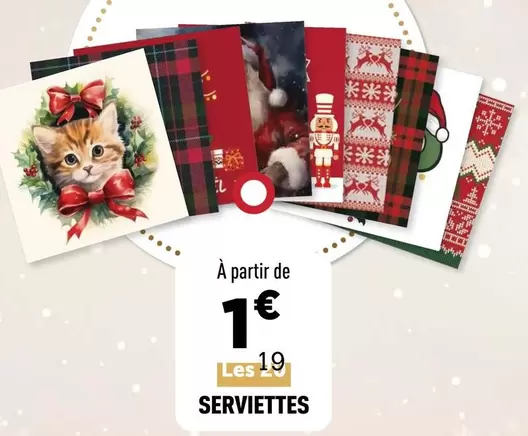 Serviettes offre à 1€ sur Zoé Confetti