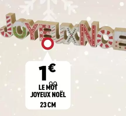 Joyeux Noël offre à 1€ sur Zoé Confetti