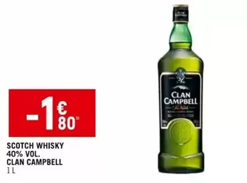 Clan campbell - Scotch Whisky 40% Vol. offre à 1,8€ sur Vival