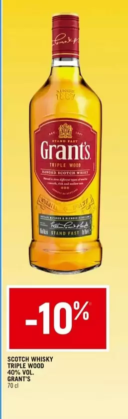 Grant's - Scotch Whisky Triple Woods offre sur Vival