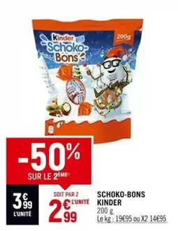 Kinder - Schoko-bons offre à 3,99€ sur Petit Casino