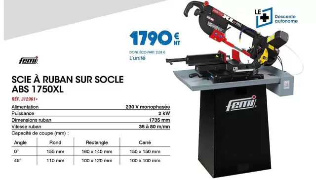 Scie À Ruban Sur Socle Abs 1750xl offre à 1790€ sur Master Pro