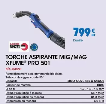 Torche Aspirante Mig/Mag Xfume Pro 501 offre à 799€ sur Master Pro