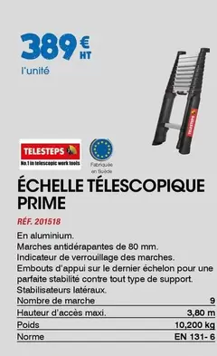 Echelle Télescopique Prime offre à 389€ sur Master Pro