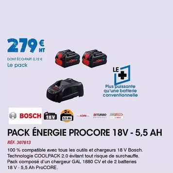 Bosch - Pack Énergie Procore 18V-5,5 Ah offre à 279€ sur Master Pro