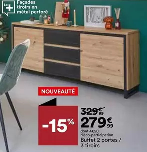 Buffet 2 Portes / 3 Tiroirs offre à 279,99€ sur BUT