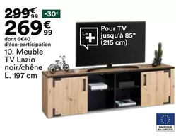 Meuble Tv Lazio Noir/chene offre à 269,99€ sur BUT